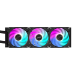GIGABYTE AORUS WATERFORCE X II 360 AIO Liquid CPU Cooler - 3x120mm ARGB Fans, full-color LCD, MAGNETIC interlocking mechanism, DAISY-CHAIN, Intel LGA 1851 and AMD AM5 Compatible