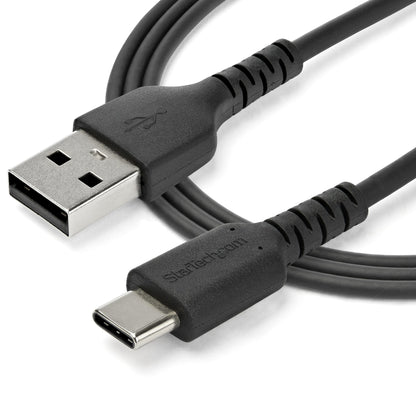 StarTech.com 6.6ft (2m) USB-A to USB-C Fast Charging Cable, Rugged, Charge & Sync, 3A, USB 2.0, Black TPE Jacket and Aramid Fiber - USB Charging Cord