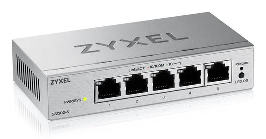 Zyxel GS1200-5V3 Managed L2 Gigabit Ethernet (10/100/1000) Desktop Grey
