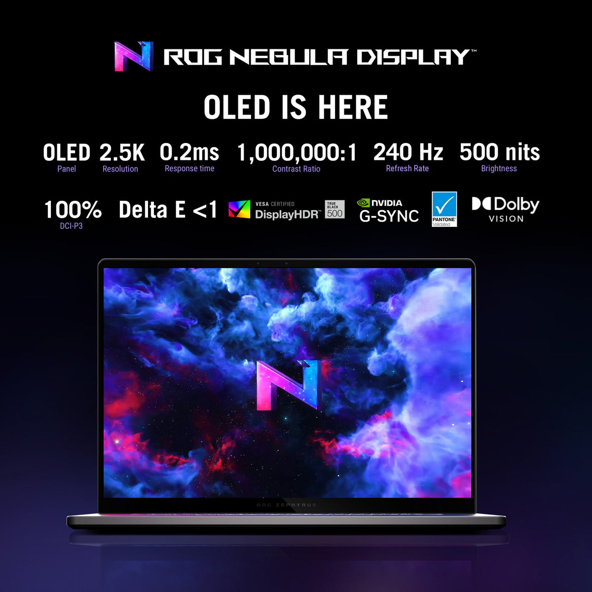 ASUS ROG Zephyrus G16 GU605CP-QR027W Intel Core Ultra 7 255H Laptop 40.6 cm (16") 2.5K 16 GB LPDDR5x-SDRAM 1 TB SSD NVIDIA® GeForce RTX™ 5070 Laptop GPU Wi-Fi 7 (802.11be) Windows 11 Home Grey
