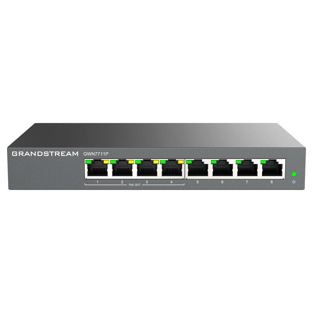 Grandstream Network Switch Managed L2 Gigabit Ethernet (10/100/1000) Power Over Ethernet (Poe) Desktop/Wall-Mounting Grey