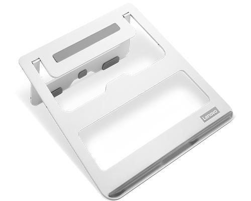 Lenovo Portable Laptop Stand GXF0X02618, Notebook stand, Grey, White, 38.1 cm (15"), Aluminium, Rubber, 0 - 95 mm, 18 - 18°