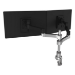 R-Go Tools Monitor arm R-Go Zepher Dual, for two monitors, fully adjustable, 0- 8 kg load capacity, 100% circular, black