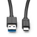 Microconnect USB3.2CA1.5 USB cable USB 3.2 Gen 1 (3.1 Gen 1) 1.5 m USB A USB C 15 W Black