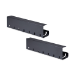 StarTech.com 2-Pack Under Desk Cable Management Tray, 42" Long (21" Per Tray), Metal Slotted Style Cable Organizer, Screw-On Install, Power Bar Holder, Black, TAA