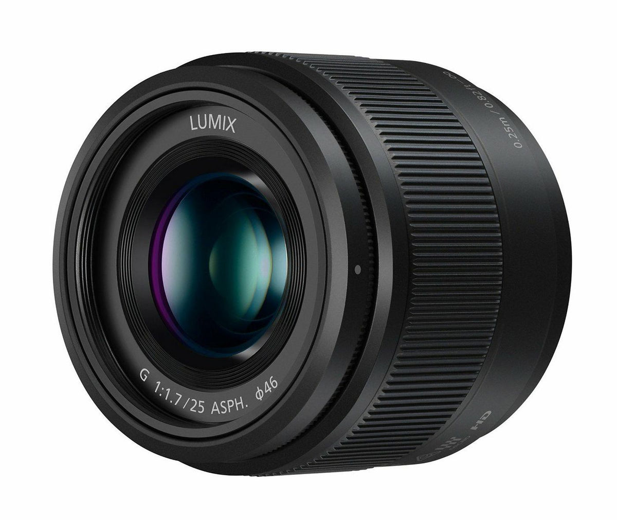 Panasonic Lumix G 1,7/25 LUMIX G 25 mm/F1.7 ASPH, SLR, 8/7, 0.25 m, Micro Four Thirds, 2.5 cm, 47°