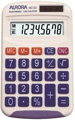 Aurora HC133 calculator Pocket Basic White
