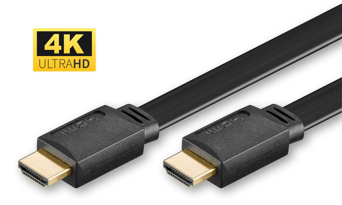 MicroConnect HDMI High Speed flat cable, 1,5m Flat cable Gold Plated Connectors, Resolution : 4K Ultra HD 2160p (60 Hz)