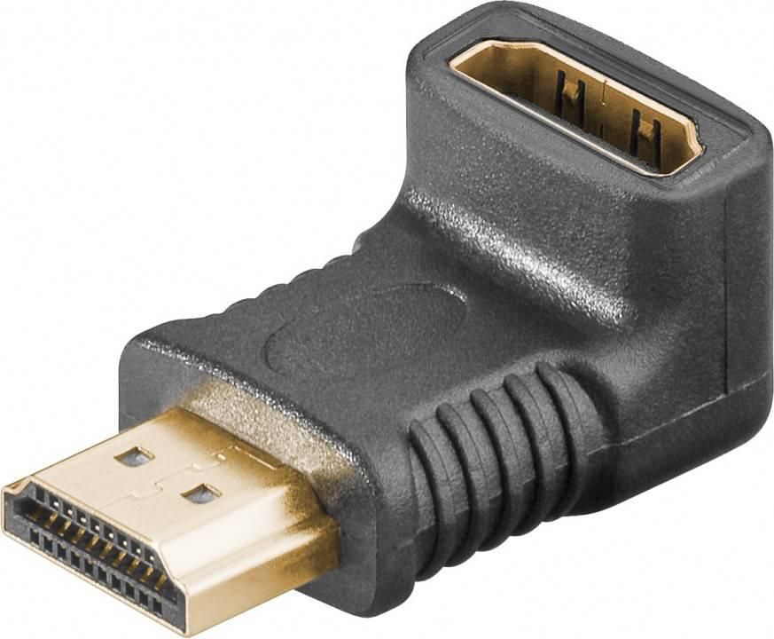 MicroConnect HDMI 19 Angled Adaptor F-M 4K Ultra HD 2160p (60 Hz) HDMI -HDMI Angled adaptor 270° Gold plated contacts