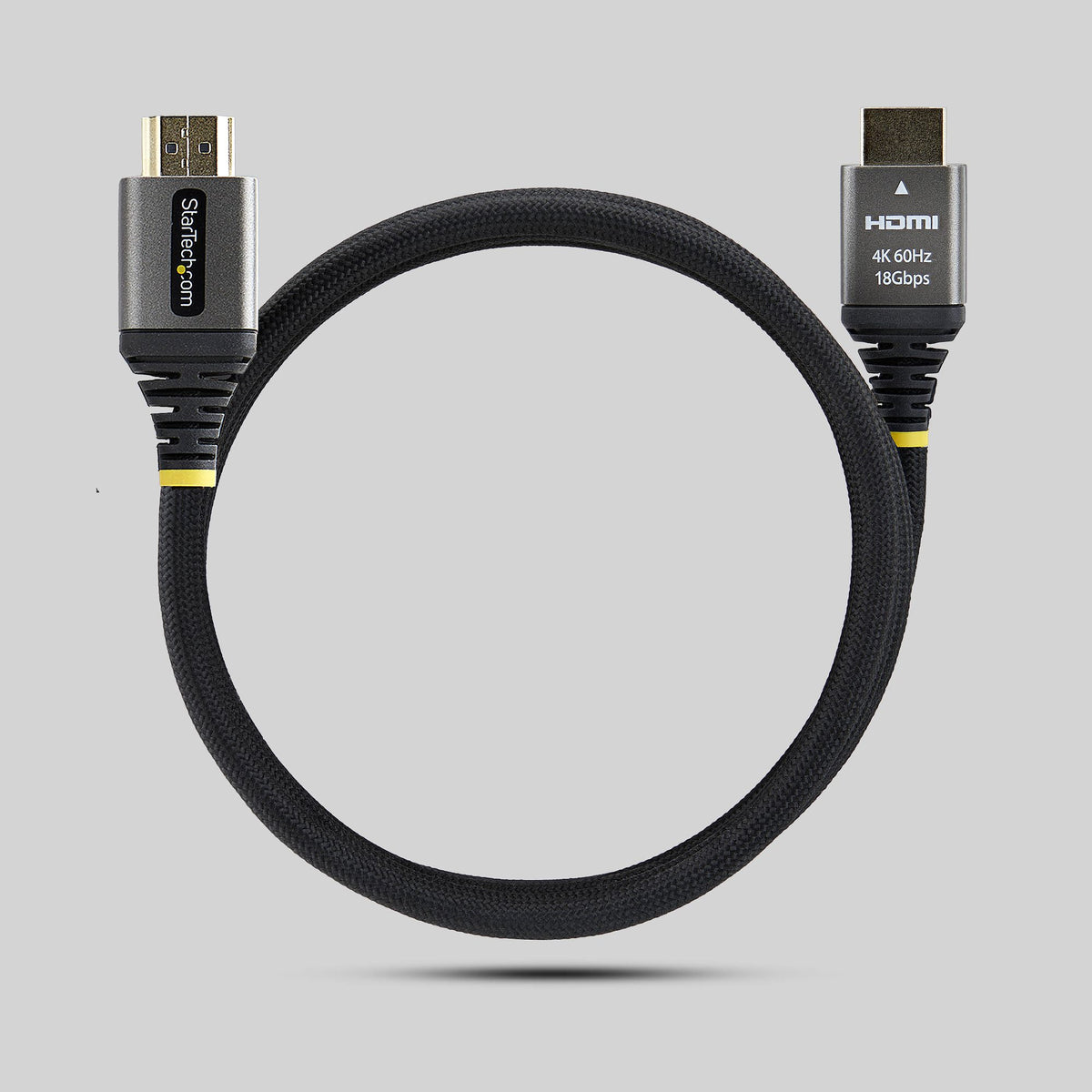 StarTech.com 1m (3ft) Premium Certified High Speed HDMI Cable, Ultra Flexible HDMI Cable, 4K 60Hz/1440p 144Hz w/HDR10/ARC, 18Gbps, High Flex Braided HDMI Cord
