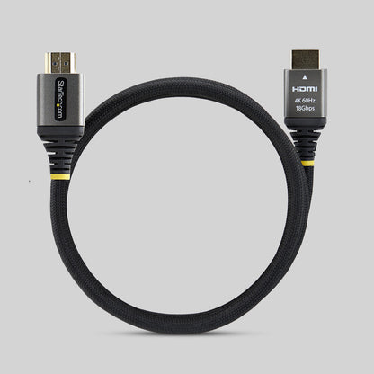 StarTech.com 2m (6ft) Premium Certified High Speed HDMI Cable, Ultra Flexible HDMI Cable, 4K 60Hz/1440p 144Hz w/HDR10/ARC, 18Gbps, High Flex Braided HDMI Cord