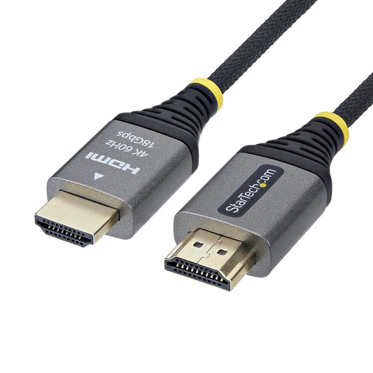 StarTech.com 2m (6ft) Premium Certified High Speed HDMI Cable, Ultra Flexible HDMI Cable, 4K 60Hz/1440p 144Hz w/HDR10/ARC, 18Gbps, High Flex Braided HDMI Cord