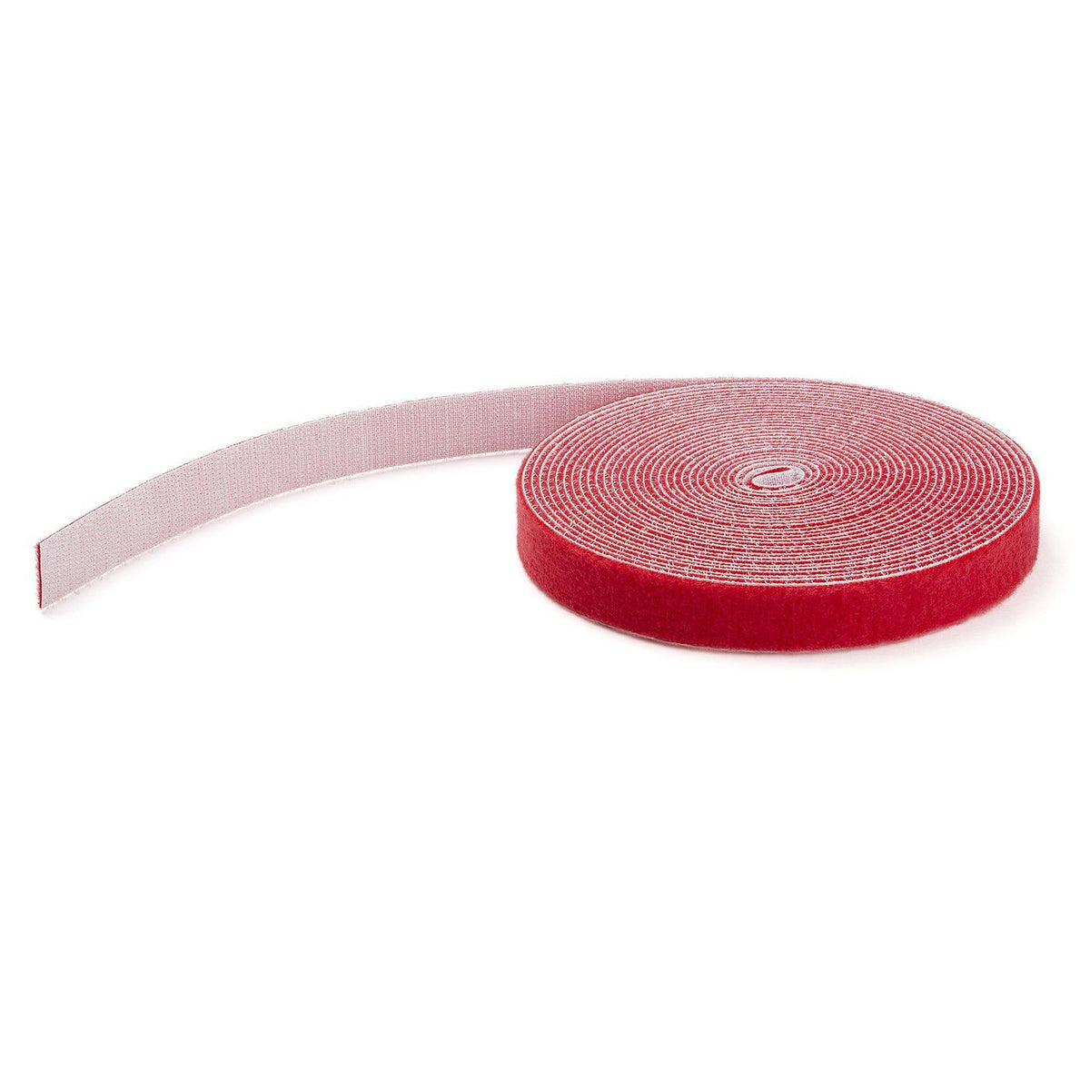 StarTech.com 50Ft Hook And Loop Roll - Cut-To-Size Reusable Cable Ties - Bulk Industrial Wire Fastener Tape /Adjustable Fabric Wraps Red /