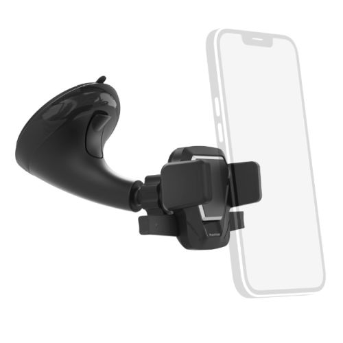 Hama (Easy Snap) Car Mobile Phone Holder with Suction Cup, 360Â° Rotation