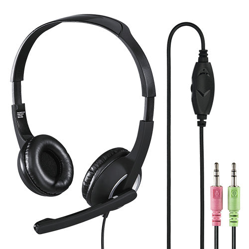 Hama (HS-P150) Ultra-lightweight Headset with Boom Microphone, 3.5mm Jack, Padded Ear Pads, Inline Controls