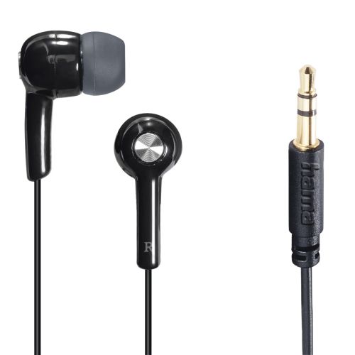 Hama (Gloss) In-Ear Headphones, 3.5mm Jack, No Mic, Black