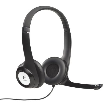 Logitech H390 USB Headset with Boom Microphone, In-line Controls, Enhanced Digital Audio, Padded Headband & Earcups