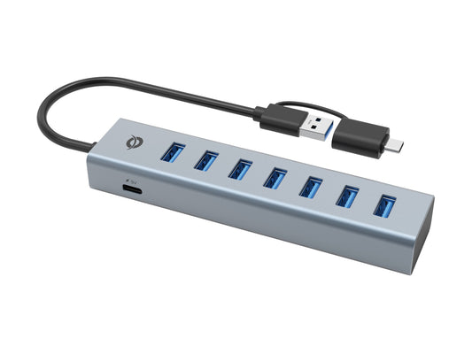 Conceptronic HUBBIES21GP 7-Port USB 3.0 Hub with Power Adapter, 5Gbps, USB-A x 7