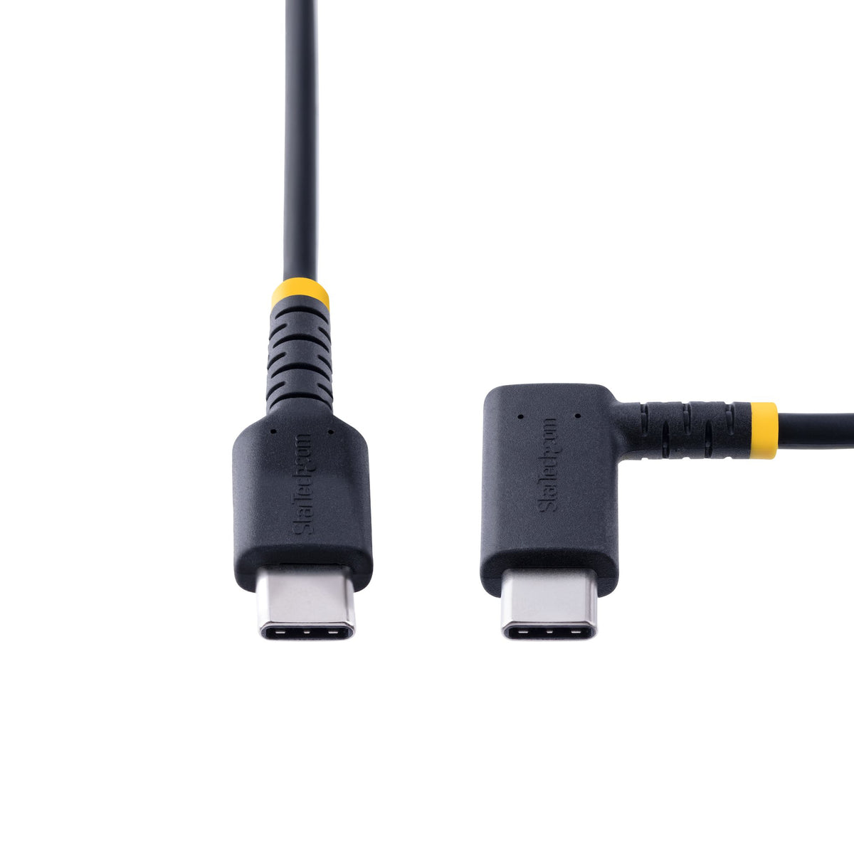 StarTech.com 6.6ft (2m) USB-C Fast Charging Cable, Rugged, Right-Angled, Charge & Sync, 60W (3A) PD, USB 2.0, TPE Jacket and Aramid Fiber - USB C Charging Cord