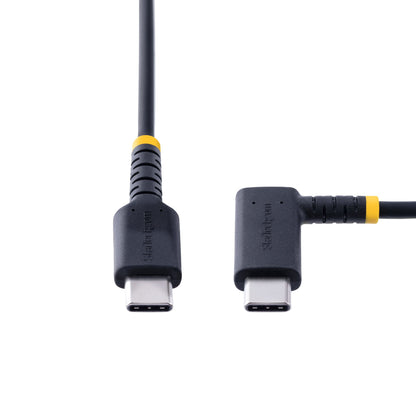 StarTech.com 6.6ft (2m) USB-C Fast Charging Cable, Rugged, Right-Angled, Charge & Sync, 60W (3A) PD, USB 2.0, TPE Jacket and Aramid Fiber - USB C Charging Cord