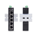 StarTech.com 5-Port Unmanaged Industrial Network Switch, 100/1000 Ethernet, DIN Rail/Wall-Mountable, Rugged IP30 Gigabit Switch, -40F-167F, 9~60V DC, TAA Compliant