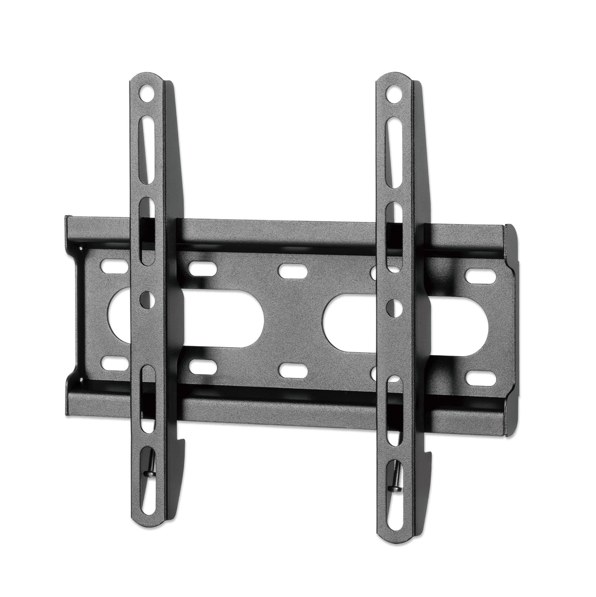 Manhattan Wall Mount for TV & Monitors (Fixed Ultra Slim), For screens 23" to 42", VESA compatibility: all between 75x75mm to 200x200mm - check the dimensions of the four mounting holes on back of screen to ensure it fits, Max 45kg, Black, Bracket