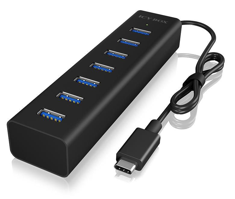 ICY BOX IB-HUB1700-C3 interface hub USB 3.2 Gen 1 IB-HUB1700-C3, USB 3.2 Gen 1 (3.1 Gen 1) Type-C, USB 3.2 Gen 1 (3.1 Gen 1) Type-A, 5000