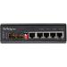StarTech.com Industrial 6 Port Gigabit Ethernet Switch - 4 PoE RJ45 +2 SFP Slots 30W PoE+ 12-48VDC 10/100/1000 Rugged Power Over Ethernet LAN Switch -40C to 75C - DIN Mountable