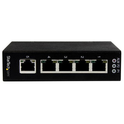 StarTech.com 5 Port Unmanaged Industrial Gigabit Ethernet Switch - DIN Rail / Wall-Mountable - TAA