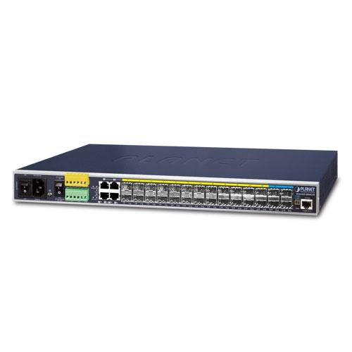 Planet IP30 19" Rack Moun Ind. L3 Man Core Ethernet Switch 24x 100/1000X SFP with 4 shared 10/100/1000T + 4x10G SFP+