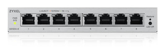 Zyxel GS1200-8V3 Managed L2 Gigabit Ethernet (10/100/1000) Desktop Grey