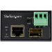 StarTech.com Industrial Fiber to Ethernet Media Converter - 100Mbps SFP to RJ45/Cat6 - Singlemode/Multimode Optical Fiber to Copper Network - 12-56V DC - IP-30/ -40 to +75C - TAA
