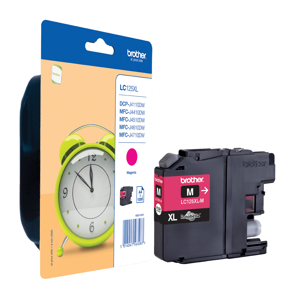 Brother LC-125XLM Ink cartridge magenta, 1.2K pages ISO/IEC 24711 11ml for Brother MFC-J 4510/6920