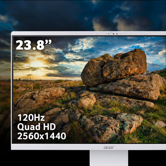 Acer Aspire S24-B All-in-One Desktop - Intel Ultra 5 226V, 16GB, 512GB SSD, Integrated Intel ARC Graphics, 23.8" Full HD, Windows 11, White