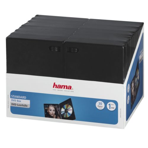 Hama DVD/Blu-Ray Jewel Cases x30, Black