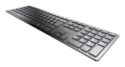 CHERRY KW 9100 SLIM keyboard Universal RF Wireless + Bluetooth QWERTY Portuguese Black, Grey