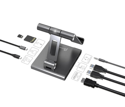 j5create JTS224 Multi-Angle Stand with Docking Station for iPad Pro®