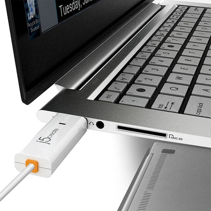j5create JUC400 Wormhole™ Switch - Windows® & Mac®, White, 1.8 m