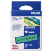 Brother TZE-721 DirectLabel black on green Laminat 9mm x 8m for Brother P-Touch TZ 3.5-18mm/6-12mm/6-18mm/6-24mm/6-36mm