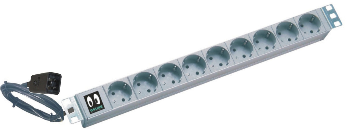 ONLINE USV-Systeme KG16A9SCH-RACK surge protector Grey 9 AC outlet(s) 2 m