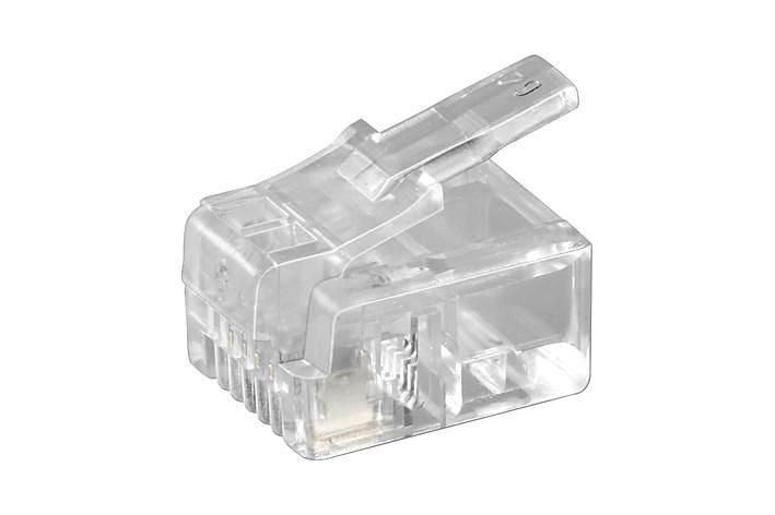 MicroConnect Modular Plug RJ11 6P4C, 10pcs Unshielded version, for round cables, 4pol. connected