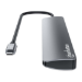 Manhattan USB-C Dock/Hub, Ports (x7): USB-A (x3) and USB-C (x4), with Power Delivery (PD) 100W- requires external USB-C charger (not included). USB powered (no external power supply required) when PD is not in use, Aluminium
