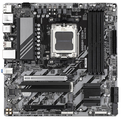 GIGABYTE B850M DS3H Motherboard - AMD Ryzen 9000 Series CPUs, 16+2+2 Phases Digital VRM, up to 8200MHz DDR5 (OC), 1xPCIe 5.0 + 1xPCIe 4.0 M.2, 2.5 LAN, USB 3.2 Gen 2