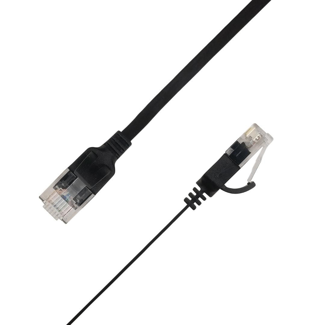 LinkIT UTP-FL6A-00200-BLK networking cable Black 2 m Cat6a U/UTP (UTP)