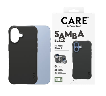 PanzerGlass CARE™ by ® Samba Case Black w. MagSafe iPhone 17