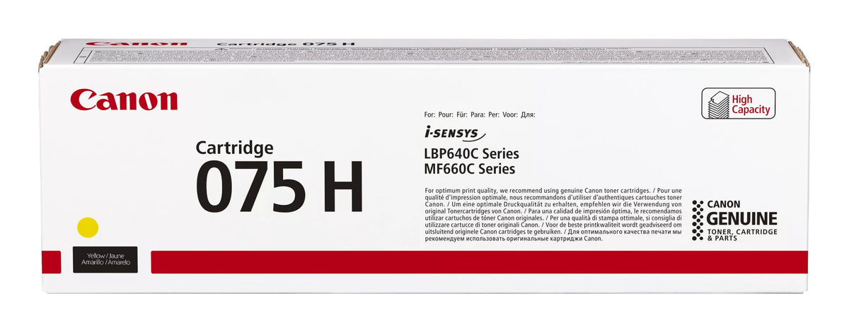 Canon 6366C002/075H Toner cartridge yellow high-capacity, 2.5K pages ISO/IEC 19752 for Canon i-SENSYS LBP-640