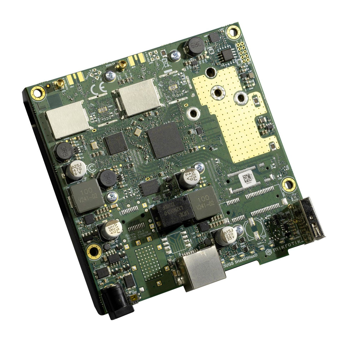 MikroTik RouterBOARD L11UG-5HaxD with dual-core ARM IPQ-5010 800 MHz CPU, 256MB RAM, 1xGigabit LAN, built-in dual chain 5GHz 802.11a/n/ac/ax