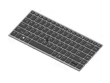 HP Kybd Sr Bl 14W Euro L15540-B31, Keyboard, Dutch, Keyboard backlit, HP, ZBook 14u G5