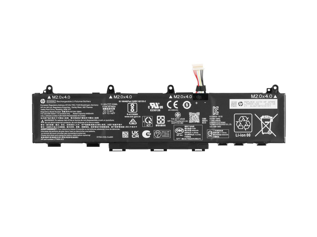 HP BATT 3C 53Wh 4.59Ah LI CC03053XL-PL L78555-002, Battery, 35.6 cm (14"), HP, ZBook Firefly 14 G7