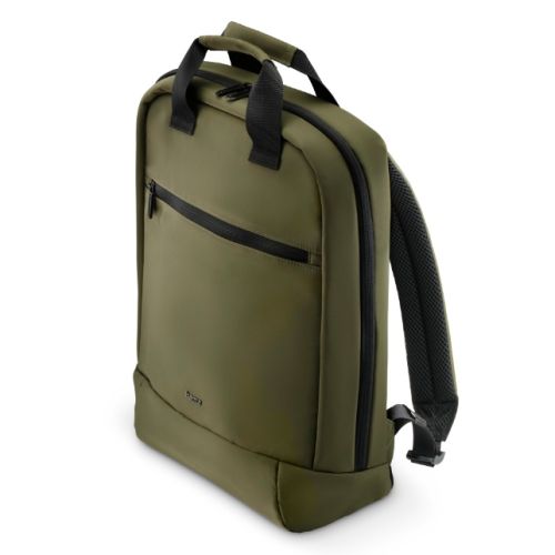 Hama Ultra Lightweight Laptop Backpack, Up to 16.2", Padded Compartment, Front Pocket, Trolley Strap, Water-Repellent, Eco-Friendly, Olive Green